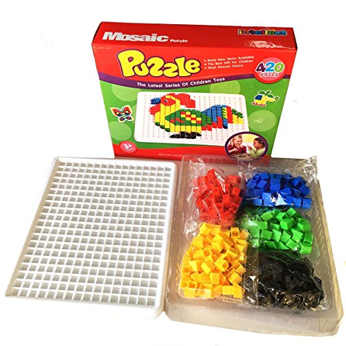 Gearmax 420 Stück Construction Baukasten Mosaik-Spielzeug aus Kunststoff mit Bunt Intelligentes Spielzeug für ab 3 Jahre Alt
