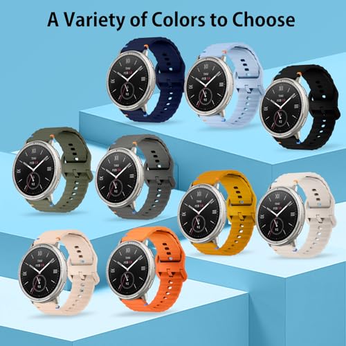 CeiBand 20mm Bracelets Montre Compatible avec Amazfit GTS 4/3/2e/2/GTR Mini/GTR, Silicone Souple Remplacement Bande, 20mm Sport Bracelet pour Amazfit Active 2/Bip 3/3 Pro Homme Femme - Orange – vue 5