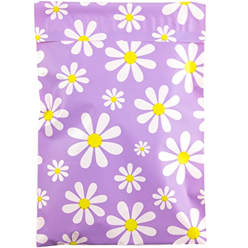 Image of Inspired Mailers - Poly Mailers 6x9-100 Pack - Purple Daisies - Small Shipping Bags - Polymailers 6x9 - Small Package Bags - 6x9 Mailing Bags for Shipping - 6x9 Mailers