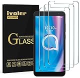 ivoler 3 Piezas Protector de Pantalla para Alcatel 1B 2020, Cristal Vidrio Templado Premium, 9H Dureza, Antiarañazos, Sin Burbujas