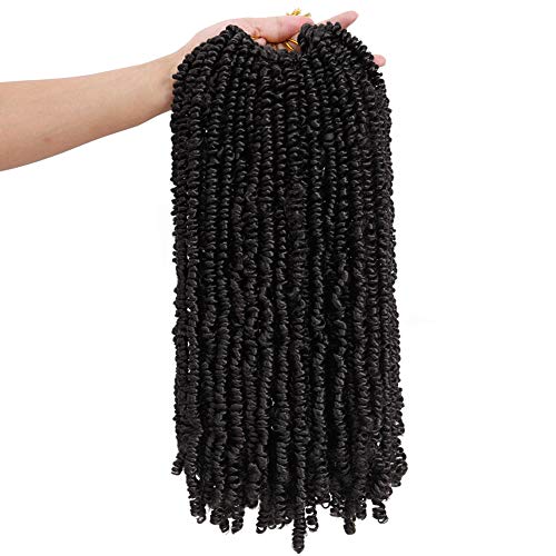 Pre-twisted Passion Twist Hair for Crochet 18 Inch Pre-looped Passion Twists Crochet Hair Extension Pretwisted Synthetic Crochet Braids Hair(6Packs,1B)
