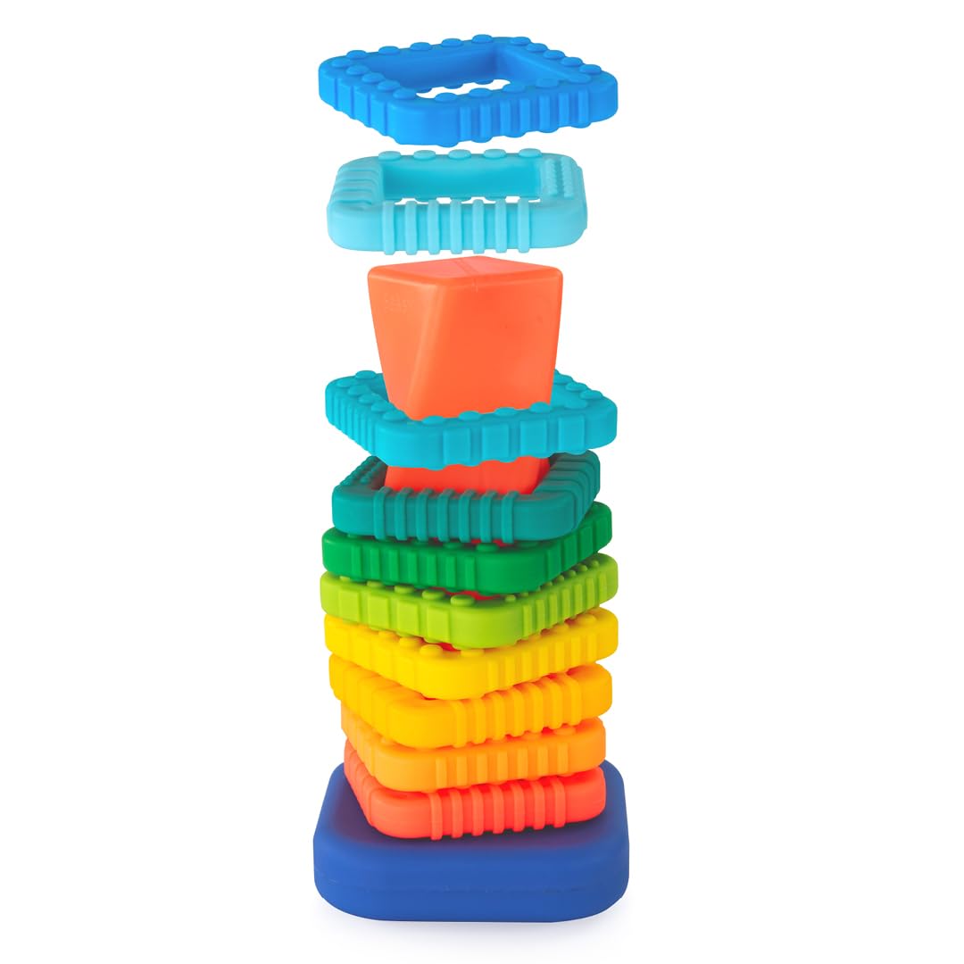 Sassy Speeltje Twisted Stacker empilable multicolore pour la motricité