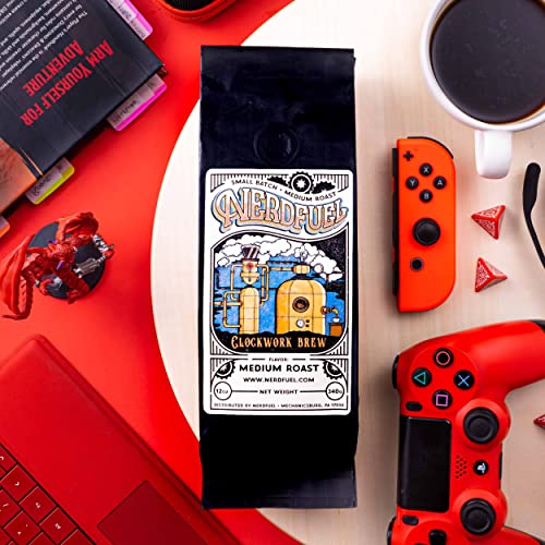 Nerdfuel Coffee - 12Oz Whole Bean - Cinnamon Vanilla Hazelnut - Snowfall - Whole Coffee Beans & Ground Coffee - Low Acid Flavored Coffee #TOP4