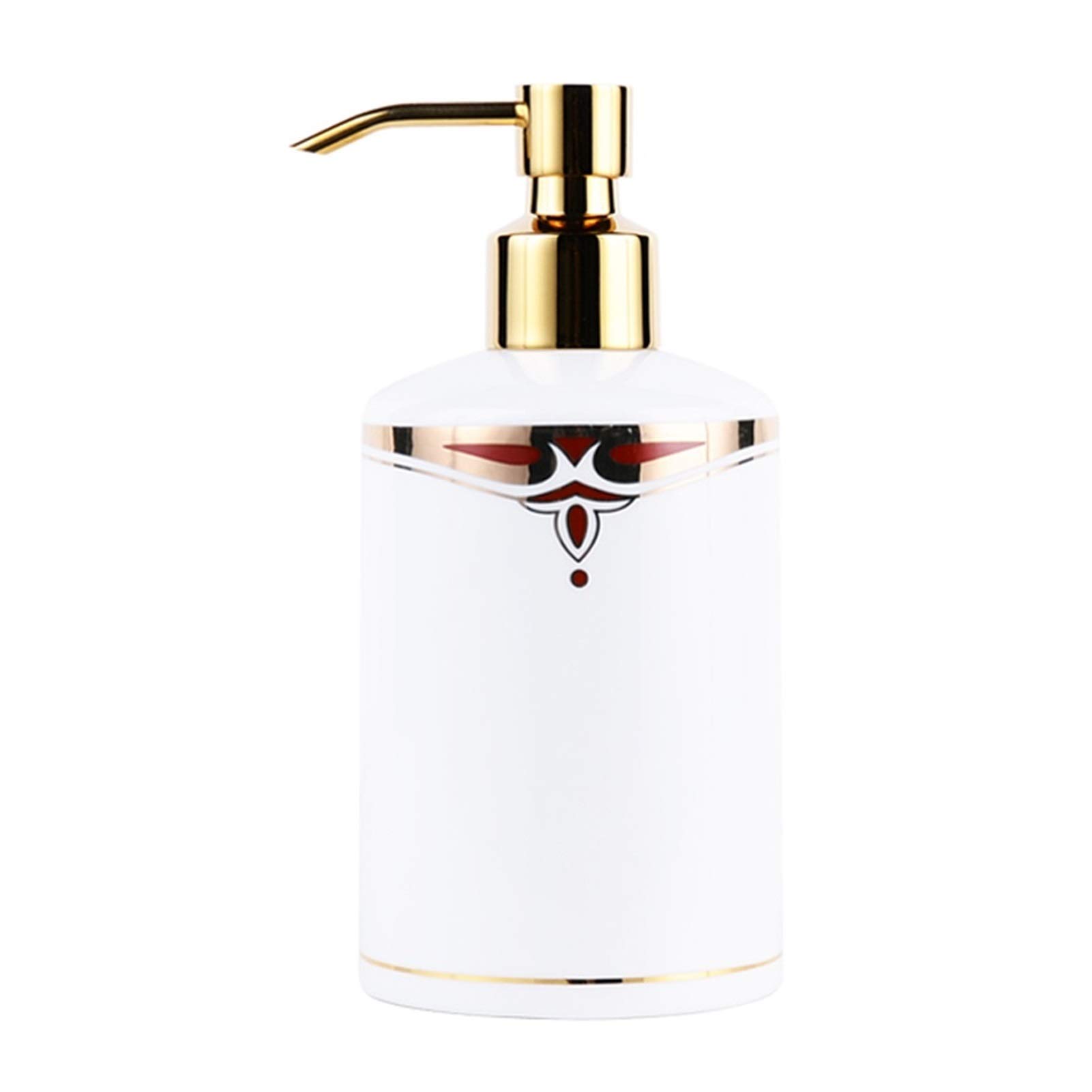 dispenser sapone/Dosatori per sapone liquido Distributore di sapone, porcellana, accessorio da bagno, porcellana, bianco, 17,8 x 7,5 x 6,8 cm Erogatore del Sapone/Dispenser di Sapone (Color : E)
