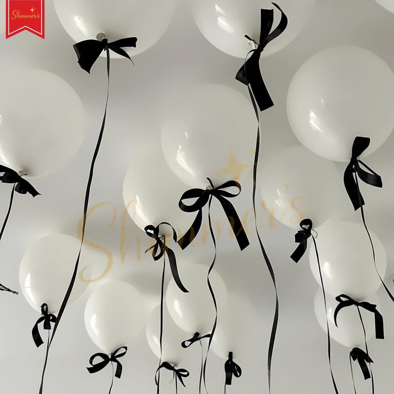 Image of Shimmers Pink, Rose Gold And Silve Theme Birthday Decoration Parent (Black & White)