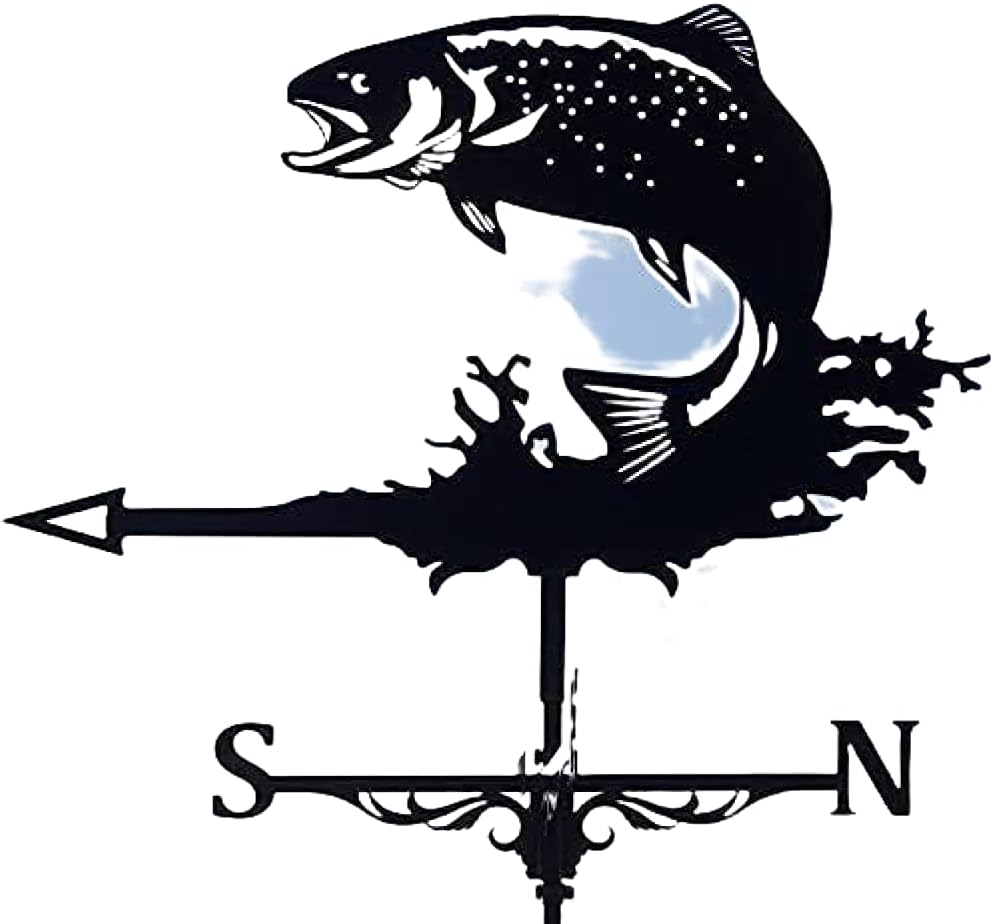 ANCNA-U wind vane Metal Terrier Dog Silhouette Orientation Indicator Weather Vane Garden Patio Yard Decoration Measuring Tool Weathercock with Anti-Rust,Dalmatian