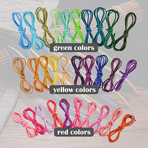 Sosmar 66 Yards 60 Colors Suede Cord Jewelry Making Kit With Cord Ends, Jump Rings And Lobster Clasps, Faux Leather Cord String Thread For Bracelet/Necklace/Dream Catcher/Beading And Diy Crafts #TOP6