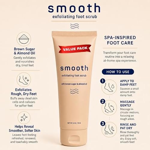 Smoothing Foot Cream, Vitamin C and Shea Butter, 4 oz each (Pack of 2) – Hydrating Foot Moisturizer for Dry Feet, Heels, Soles, Rough Skin & Self Care with K-Tech USA Rubber Duck - Image 2