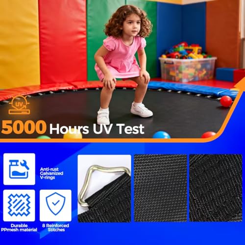image for KENLOOFG Trampoline Replacement Mat,Fits 14ft Round Frame with 72 V-Ri