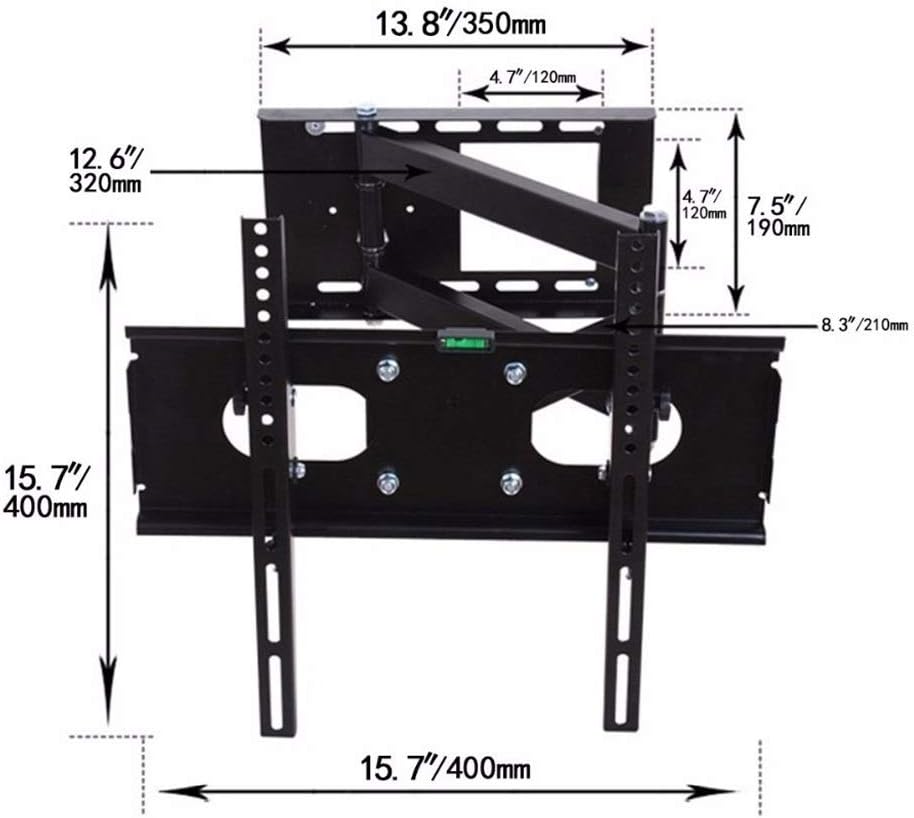 Articulating Tv Wall Mount Bracket for 26"-55" LCD Led Plasma 3D with Full Motion Tilt Ma109s