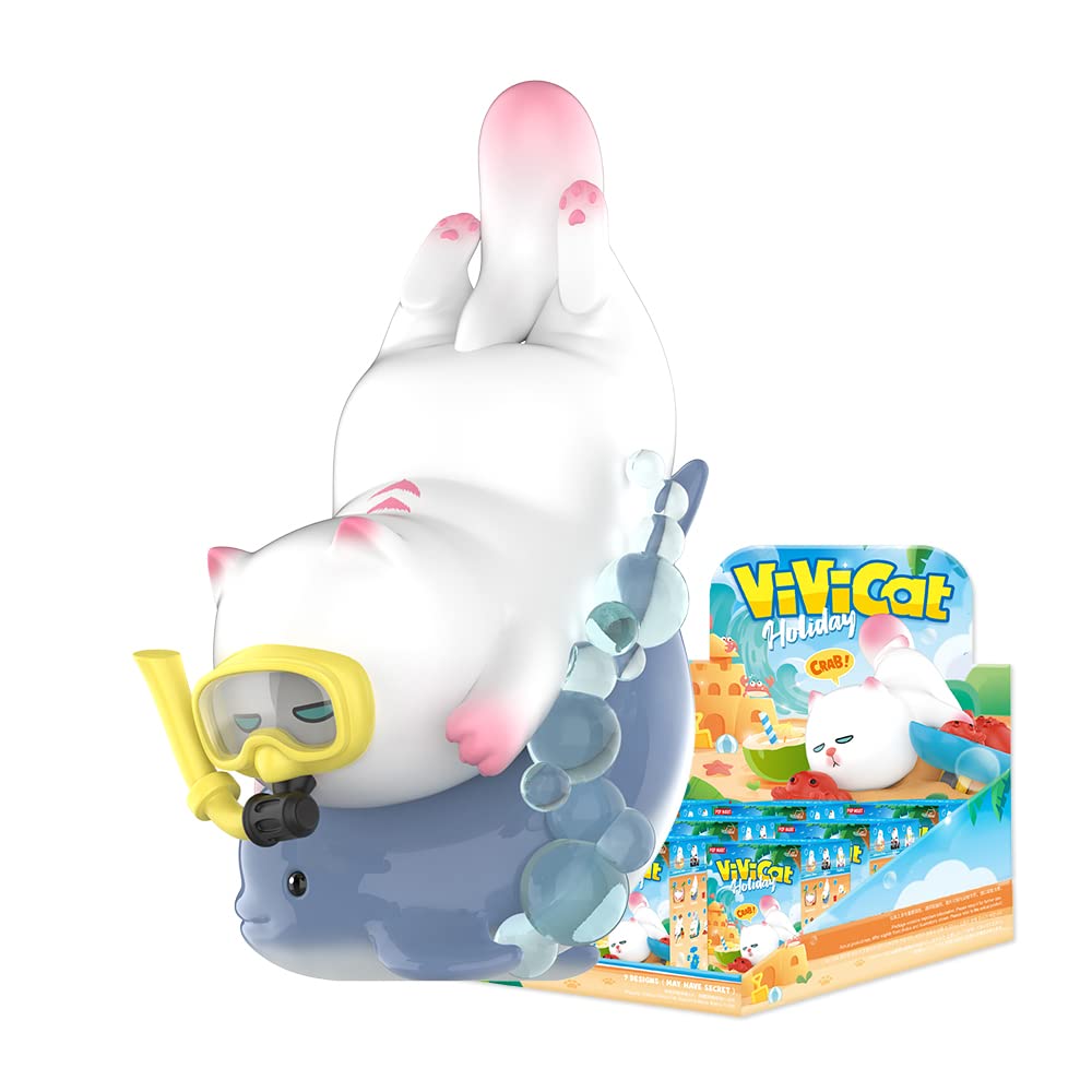 POP MART ViViCat Holiday Series Collectible Character Series Whole Set（9Boxes） 2.5 inches Articulated Character Premium Design gifts for women Fan-Favorite blind box Collectible Toy Art Toy