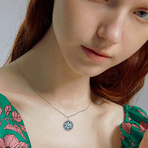 Yfn Jewish Star Of David Necklace Sterling Silver Celtic Star Of David Pendant Necklace Judeo Christian Religious Jewelry For Women Men #TOP5