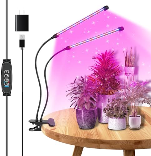 Willpower 2 Têtes Lampe pour Plantes avec Clip, 40 LED Horticole ...