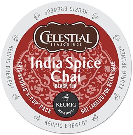 Celestial Seasonings India Spice Chai, K-Cup Portion Pack for Keurig K-Cup Brewers, 24-Count