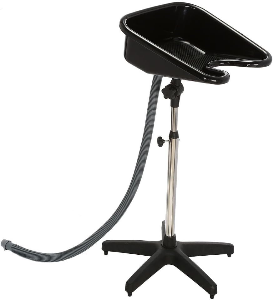 Hairdressers Portable Tilting Black Backwash Stand