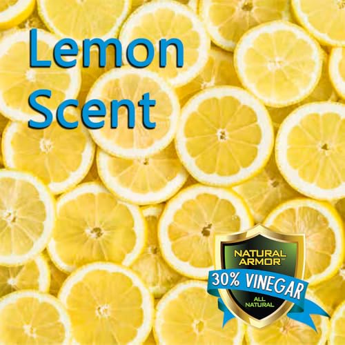 Natural Armor 30% Lemon Scented All-Purpose Cleaning Vinegar Industrial Strength Concentrate - Extra Strength Cleaner for Home, Laundry, Cleaning - 6X Stronger than Regular Vinegar (128 oz Gallon)