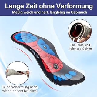 Audasi Solette Magnetiche, Piatto Solette Per Scarpe Da Lavoro Per Alleviare La Fascite Plantare Solette Di Riflessologia Agopressione, Plantare Ortopedico per Piede Per Uomini E Donne(rosso, S)