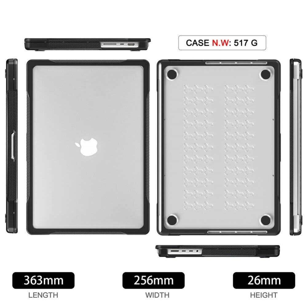 Generic Funda rígida compatible con MacBook Pro de 14 pulgadas (M4 Max) 2024 (Couleur: morado)