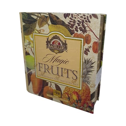 Basilur Tea Book Foil Enveloped Tea Bags Magic Fruit Assorted, 2 Gram