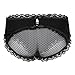 YiZYiF Sissy Pouch Panties Men's Lace Transparent Bikini Open Butt Bikini Thongs Black X-Large(Waist 31.0-43.0"/78-110cm)