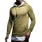 Leif Nelson Felpa Con Cappuccio Uomo Basic, Manica Lunga, Slim Fit, Nero, Taglia XL