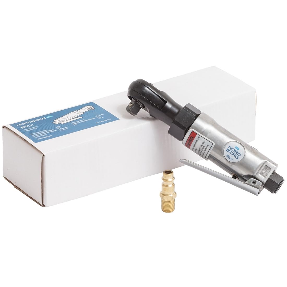 Air ratchet wrench pneumatic 3/8”, NORDBERG NP0241, 41 Nm, 240 RPM, for Machinery Manufacturing and Auto Industry, Lightweight, Compact