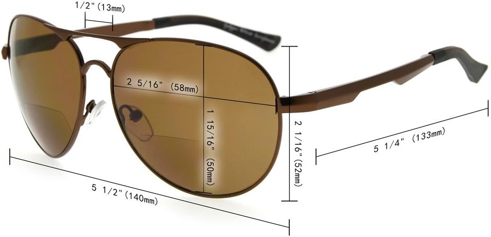 Eyekepper Pilot Style Polycarbonate Lens Polarized Metal Frame Spring Hinges Sunglasses