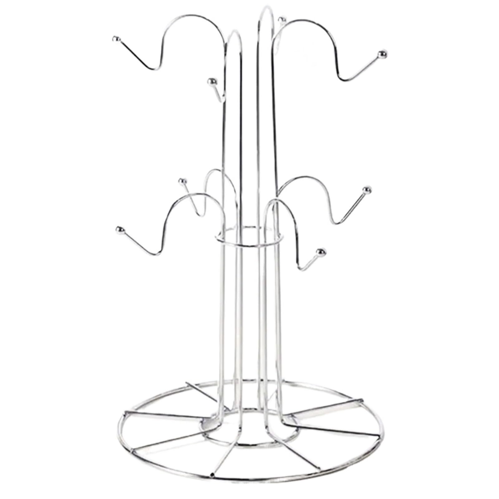 MFWHEFJ Mug Tree Cup Drying Rack 8 Hooks Dryer Mug Holder Tree Shaped Stylish