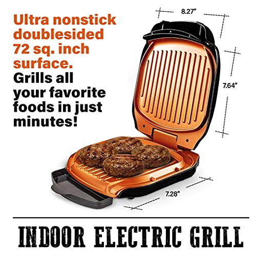 Gotham Steel Electric Grill Low Fat Multipurpose Sandwich Grill With Nonstick Copper Coating – As Seen On Tv Large #TOP5