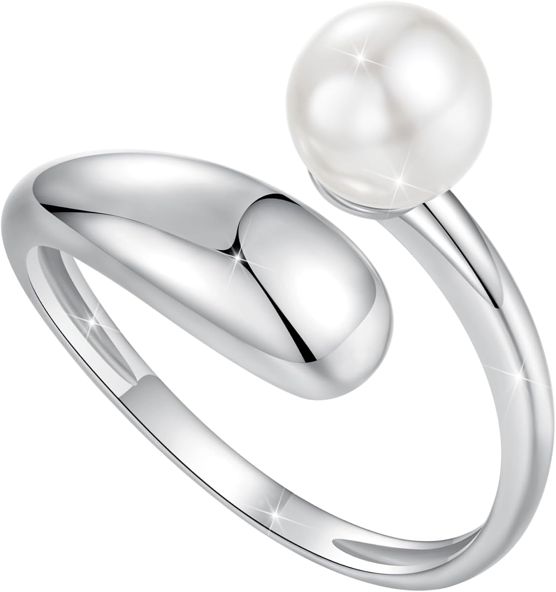 Two Tone Wing Ring Women Adjustable Gold Silver Feather Infinity Teardrop Open Ring Angel Wing Stackable Chunky Band Ring Vintage Boho Anxiety Fidget Jewelry for Her