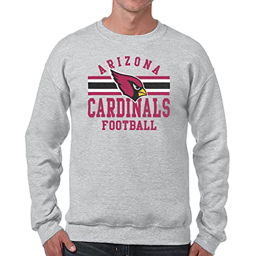Sudadera cuello redondo Arizona Cardinals gris de adulto unisex talla M NFL