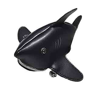【Anyone more】Shark Vintage Pocket Leather Shoulder Bag QZUnique Shark Shoulder Bag for Women 3D Animal Novelty