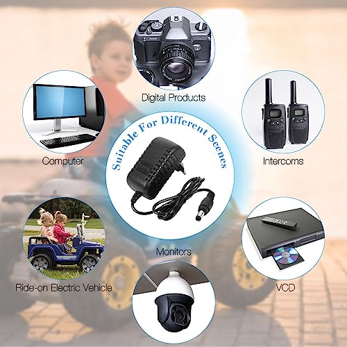 12v Kinder Elektrofahrzeug Ladegerät, WDKXCN 1000ma Ladegerät für Elektro Kiderauto, Ladekabel Elektroauto Kinder, RC Ladegerät, Netzadapter für Elektrofahrzeuge, Electric Fahrt Auf Toys, Eu-Stecker