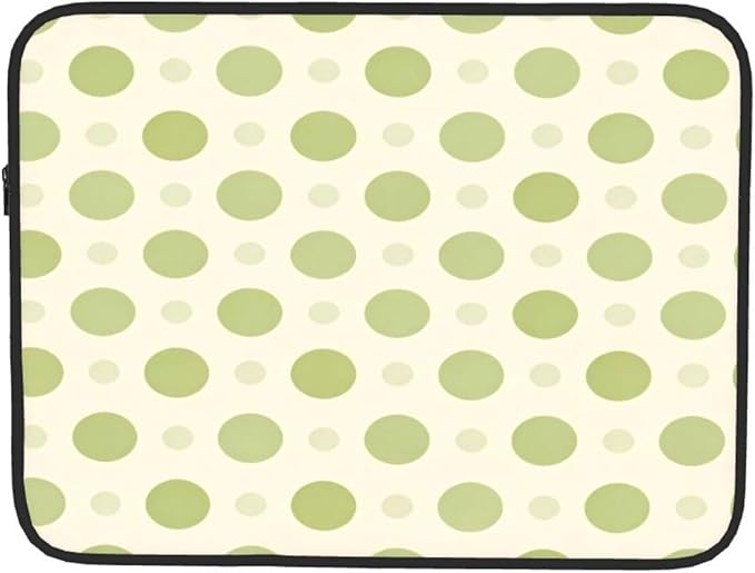 Custodia per computer portatile con motivo a pois color crema per notebook, tablet, borsa da trasporto per lavoro da 15 pollici