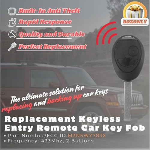 Télécommande Jeep Grand Cherokee M3N5WY783X pour clé Commander 2 boutons