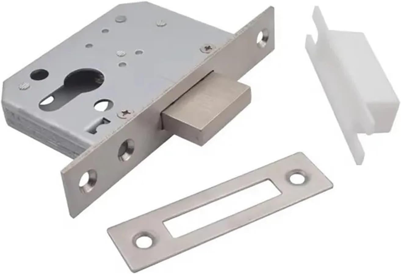 Square Tongue Tube Door Lock Body Margin 40/45/55/60mm Single Tongue Invisible Door Lock Body 1Pcs(C)