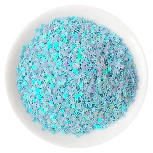 Glitter Art Craft, Confetes de Glitter em Forma de Estrela para Artesanato, Decoração de Casa Faça Você Mesmo, Festa Festival, Arte de Unhas - 10 g (azul)