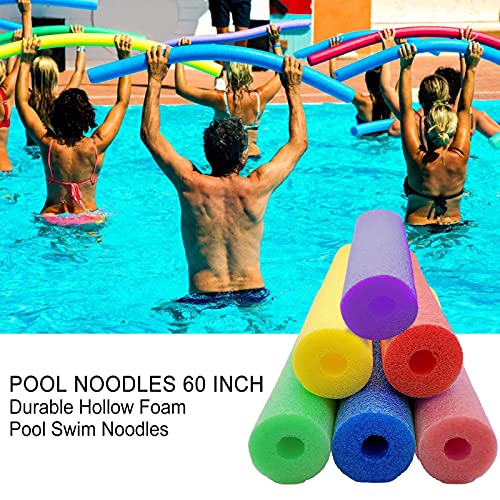 Pool Noodles, 60 Inch Hollow Foam Pool Swim Noodles, Floating Pool Noodles Foam Tube, Deluxe Swim Pool Foam Noodles Swimming Pool Accessories For Kids Adults Floating And Craft Projects #TOP7