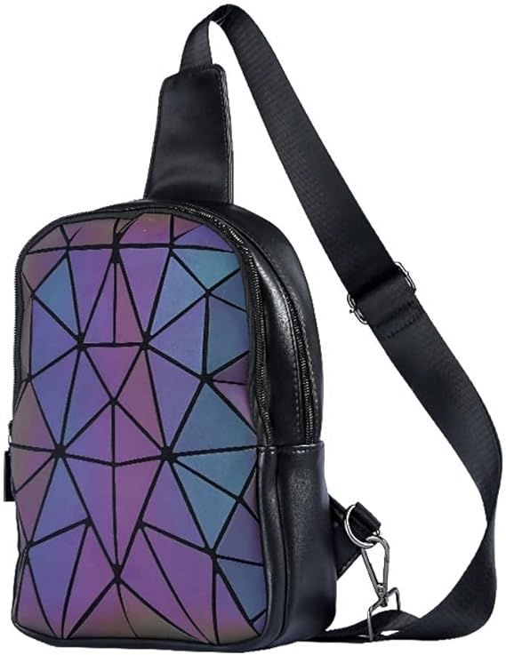 luminous holographic backpack