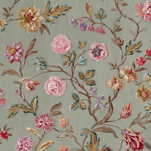 Image of Laura Ashley Lingmell Trail Antique Green Wallpaper | Green Trail | Paste the Wall | Eco-Friendly