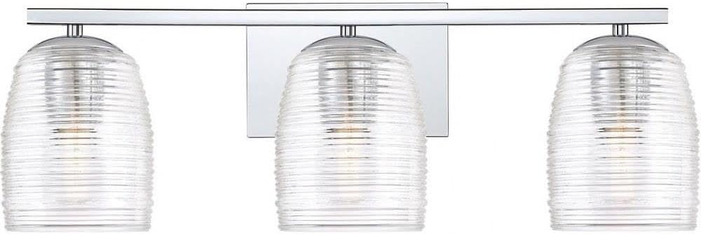 Quoizel RLM8603C Transitional Three Light Bath Fixture from Realm Collection Finish, Polished Chrome
