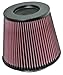 K&N RC-5179 Universal Clamp-On Air Filter: Round Tapered; 6 in (152 mm) Flange ID; 7.5 in (191 mm) Height; 9 in (229 mm) Base; 6.625 in (168 mm) Top