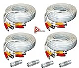 ACELEVEL 4 PACK PREMIUM 100Ft.THICK BNC EXTENSION CABLES FOR Q-SEE SYSTEMS WHITE