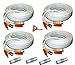 ACELEVEL 4 PACK PREMIUM 100Ft.THICK BNC EXTENSION CABLES FOR Q-SEE SYSTEMS WHITE