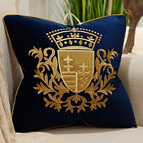 Avigers 18x18 Inch Velvet Embroidery Pillow Cover