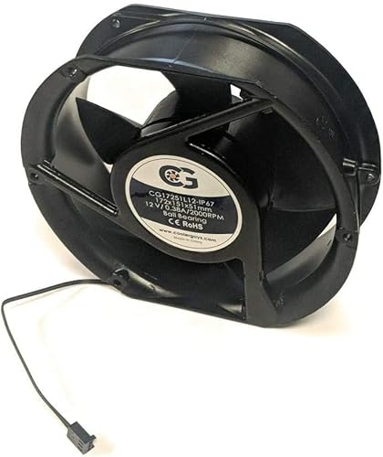 Coolerguys Ventilador Impermeable de 12 V (172 mm x 172 mm x 51 mm) Cover