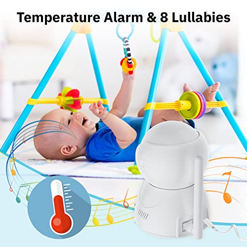 Inhosp Baby Monitor With Camera, 4.5 Inch Video Baby Monitor With Pan&Tilt&Zoom Camera, Clear Two-Way Talk, Auto Night Vision, Vox Mode, Temperature Monitor, Lullabies, 960Ft Long Range #TOP7