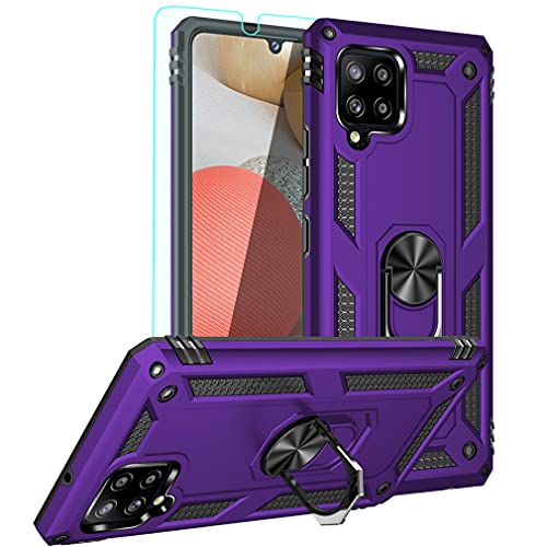 Coque pour Galaxy A42 5G rigide violette avec protection écran PC