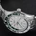Imagen de Seestern S456 GMT Automático Acero Fecha Verde Blanco Zafiro Reloj Hombre
