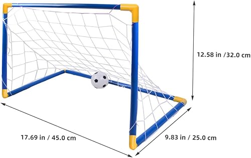Miniatura 6 de STOBAZA Mini portería de fútbol plegable portátil para marco de plástico con red de portería para entrenamiento de fútbol en interiores y exteriores